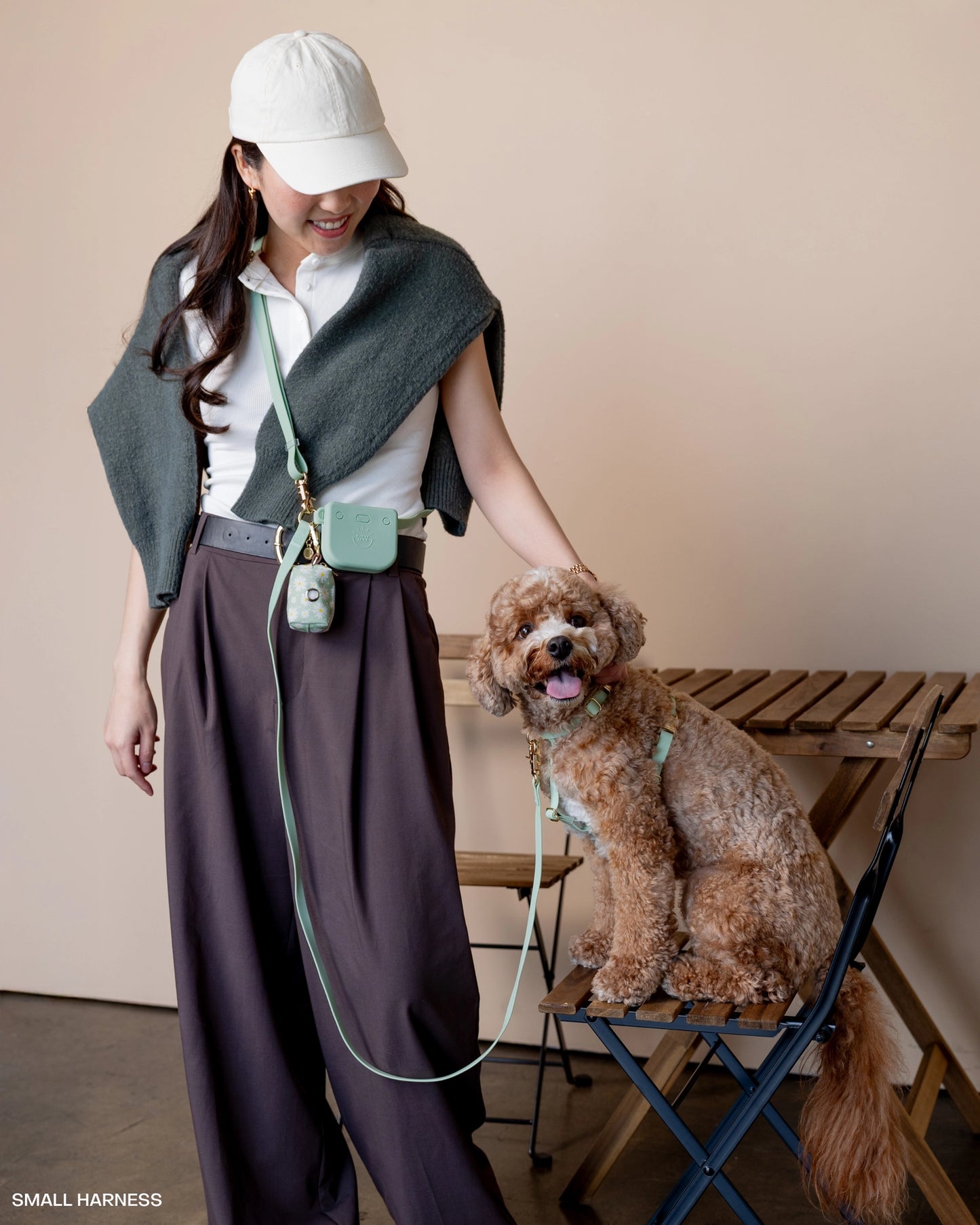 SUNNY TAILS - Wasserdichtes Hundegeschirr - Pistaziengrün