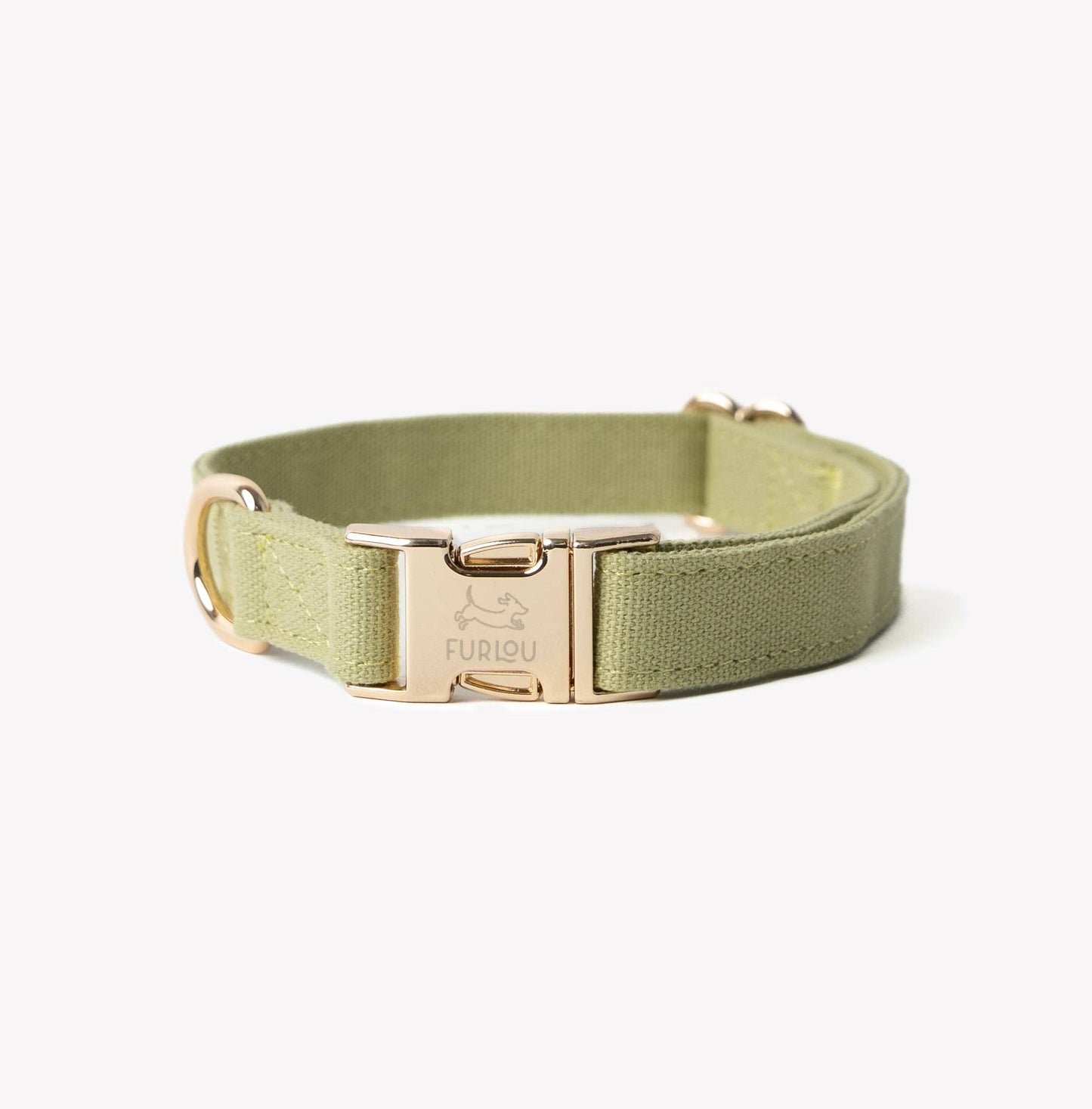 FURLOU – Hundehalsband aus Baumwoll-Canvas in Grün - OSSO BLU