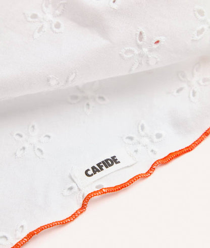 CAFIDE – Hundebandana mit Stickmuster (Koralle, Sahne) - OSSO BLU