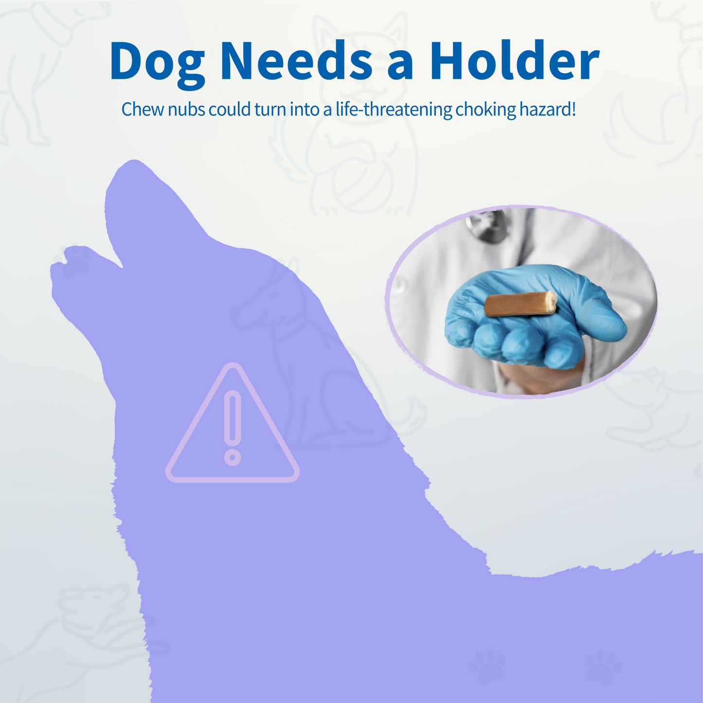 CHEWISE - Sicherer Kauhalter – Klein | Für Hunde unter 9 kg