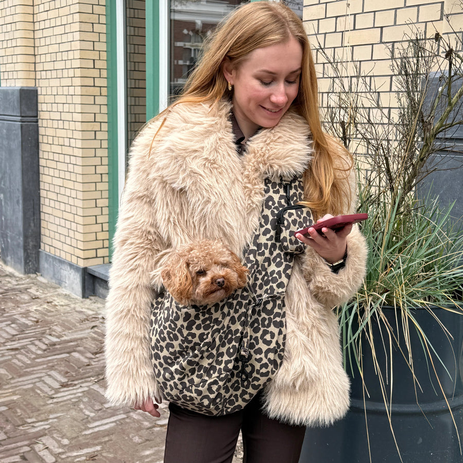 THE DOG LABEL - TDL Canvas Bag 2 – Leopard - OSSO BLU