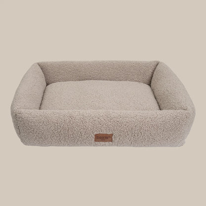 DREW'S DOGWEAR - Orthopädisches Teddy-Hundebett mit Memory-Schaum in Taupe