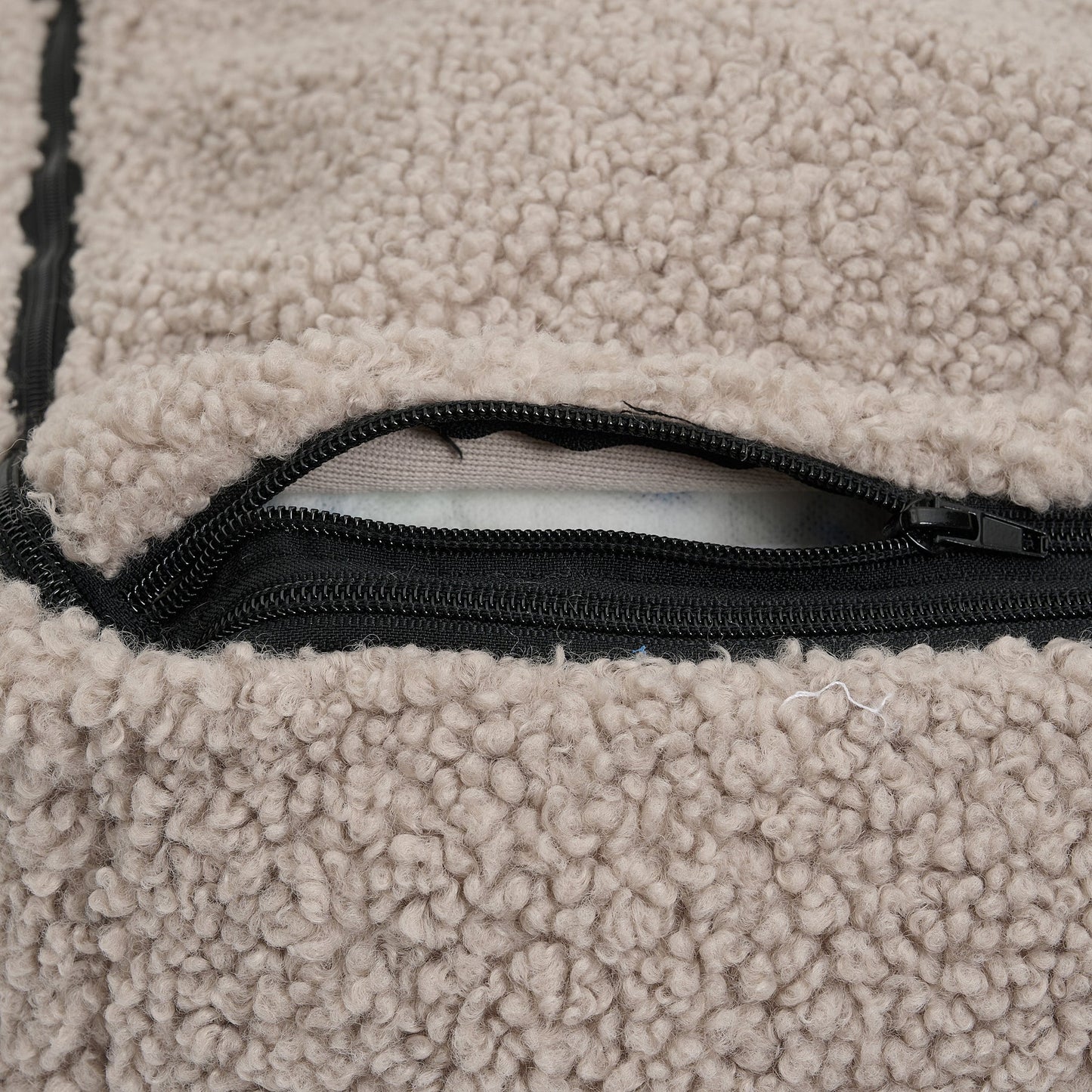 DREW'S DOGWEAR - Orthopädisches Teddy-Hundebett mit Memory-Schaum in Taupe