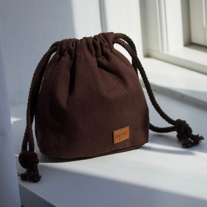 DREW’S DOGWEAR - Canvas Leckerlitasche – Braun