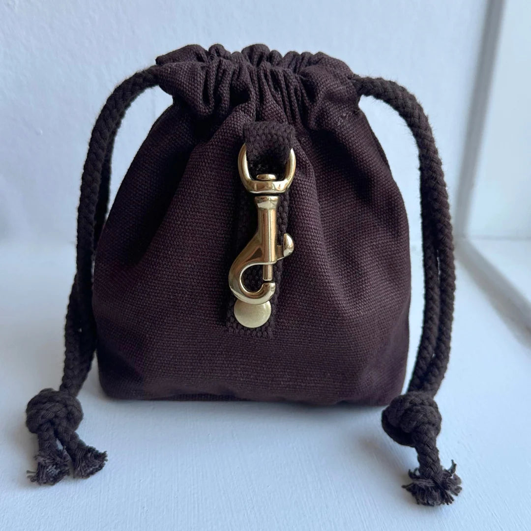 DREW’S DOGWEAR - Canvas Leckerlitasche – Braun
