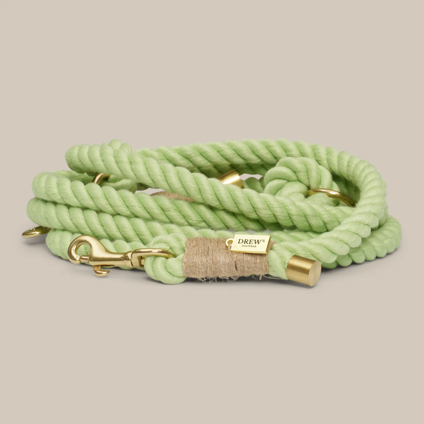 DREW'S DOGWEAR - Handsfree Soft Dog Leash (green)