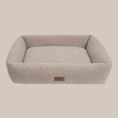 DREW'S DOGWEAR - NUNA Hundekorb – Teddyweiches & waschbares Hundebett aus Memory Foam (taupe)