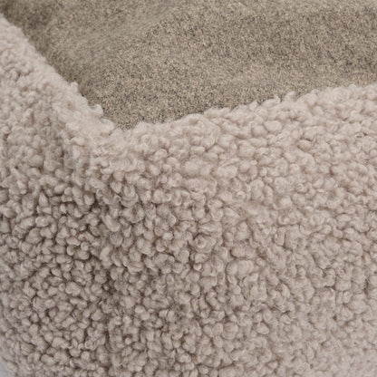 DREW'S DOGWEAR - NUNA Hundekorb – Teddyweiches & waschbares Hundebett aus Memory Foam (taupe)