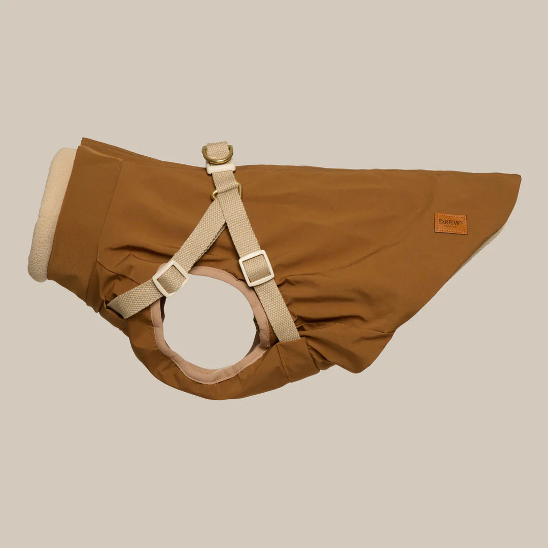DREW'S DOGWEAR - Zermatt // Step-In Hundejacke – Braun