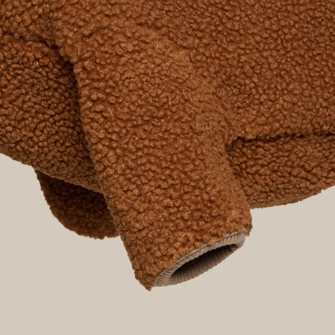 DREW'S DOGWEAR - MILO // Hundepullover aus weichem Teddymaterial – Braun