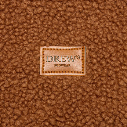 DREW'S DOGWEAR - MILO // Hundepullover aus weichem Teddymaterial – Braun