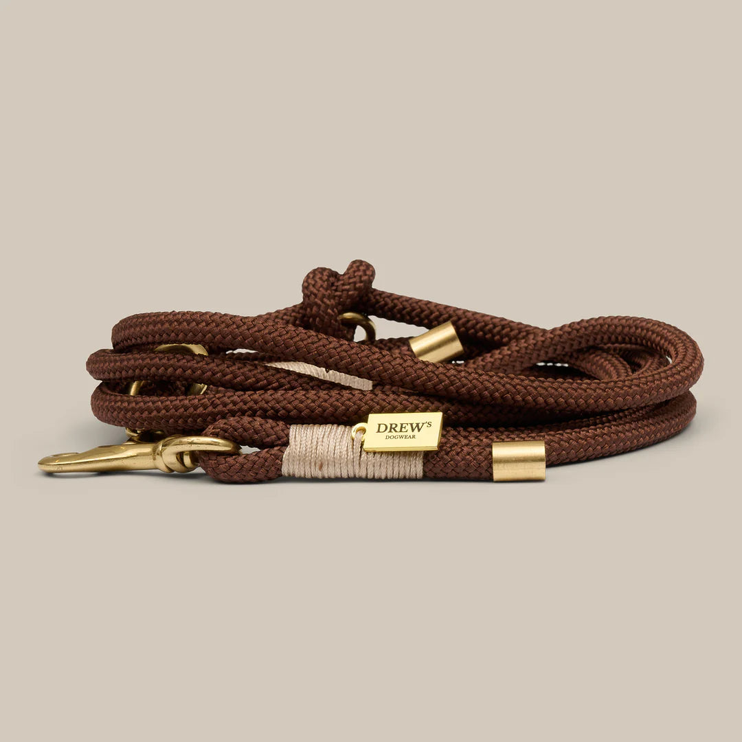 DREW'S DOGWEAR - Espresso-Braun / Hundeleine