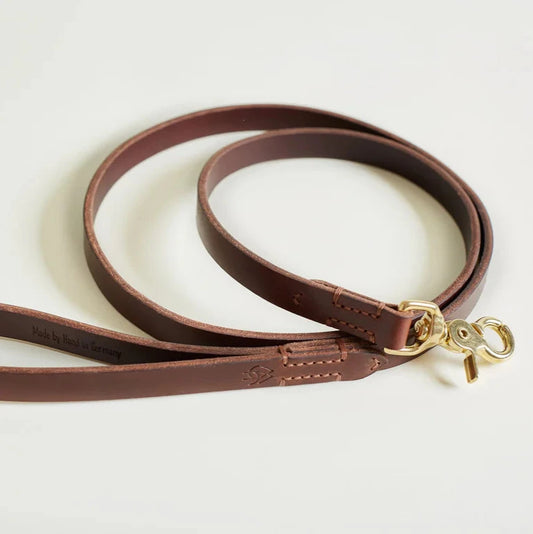 HELEN WELLS - Dog Lead CLASSIC CHESTNUT - OSSO BLU