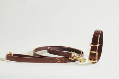 HELEN WELLS - Dog Lead CLASSIC CHESTNUT - OSSO BLU