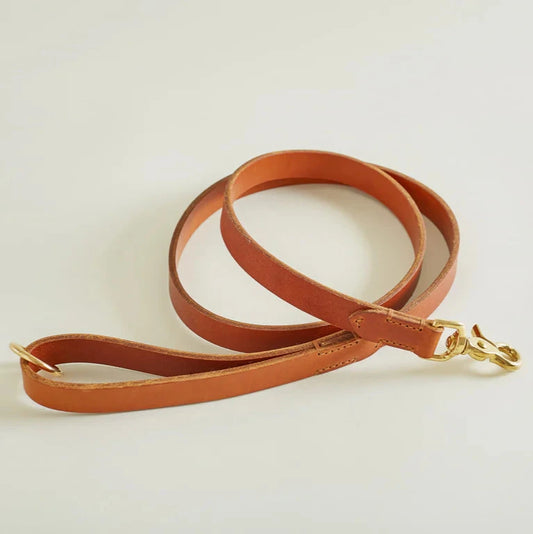 HELEN WELLS - Dog Lead CLASSIC COGNAC - OSSO BLU