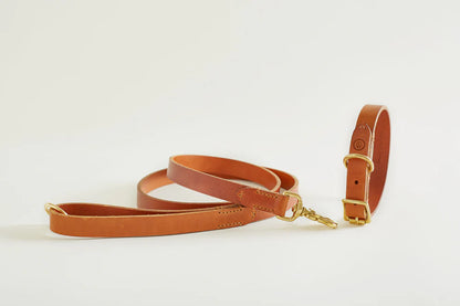 HELEN WELLS - Dog Lead CLASSIC COGNAC - OSSO BLU