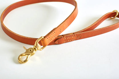 HELEN WELLS - Dog Lead CLASSIC COGNAC - OSSO BLU