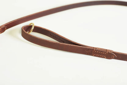 HELEN WELLS - Dog Lead CLASSIC CHESTNUT - OSSO BLU