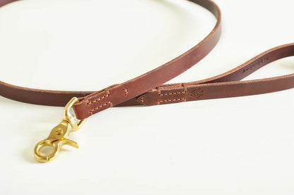 HELEN WELLS - Dog Lead CLASSIC CHESTNUT - OSSO BLU