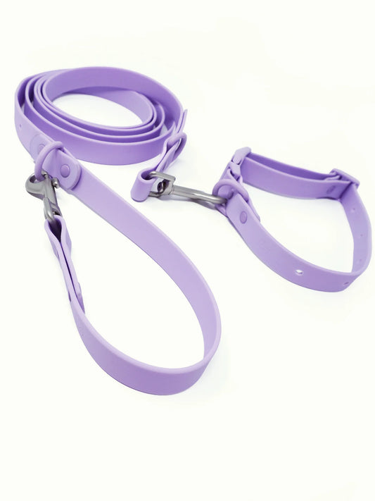 PAWPOPZ - Halsband & Leine Set - Lila