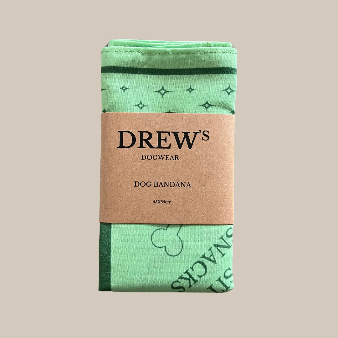DREW'S DOGWEAR – LIME Hundebandana – Stylisches Halstuch für Hunde - OSSO BLU