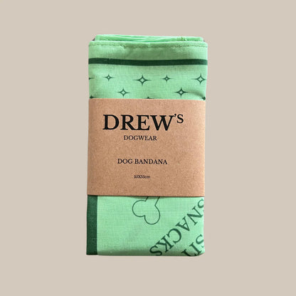 DREW'S DOGWEAR – LIME Hundebandana – Stylisches Halstuch für Hunde - OSSO BLU
