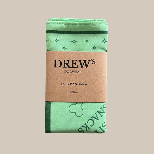 DREW'S DOGWEAR – LIME Hundebandana – Stylisches Halstuch für Hunde - OSSO BLU