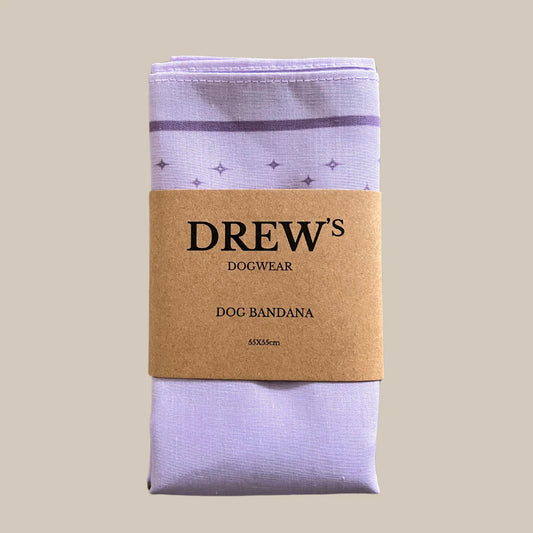 DREW'S DOGWEAR – LILAC Hundebandana – Stylisches Halstuch für Hunde - OSSO BLU