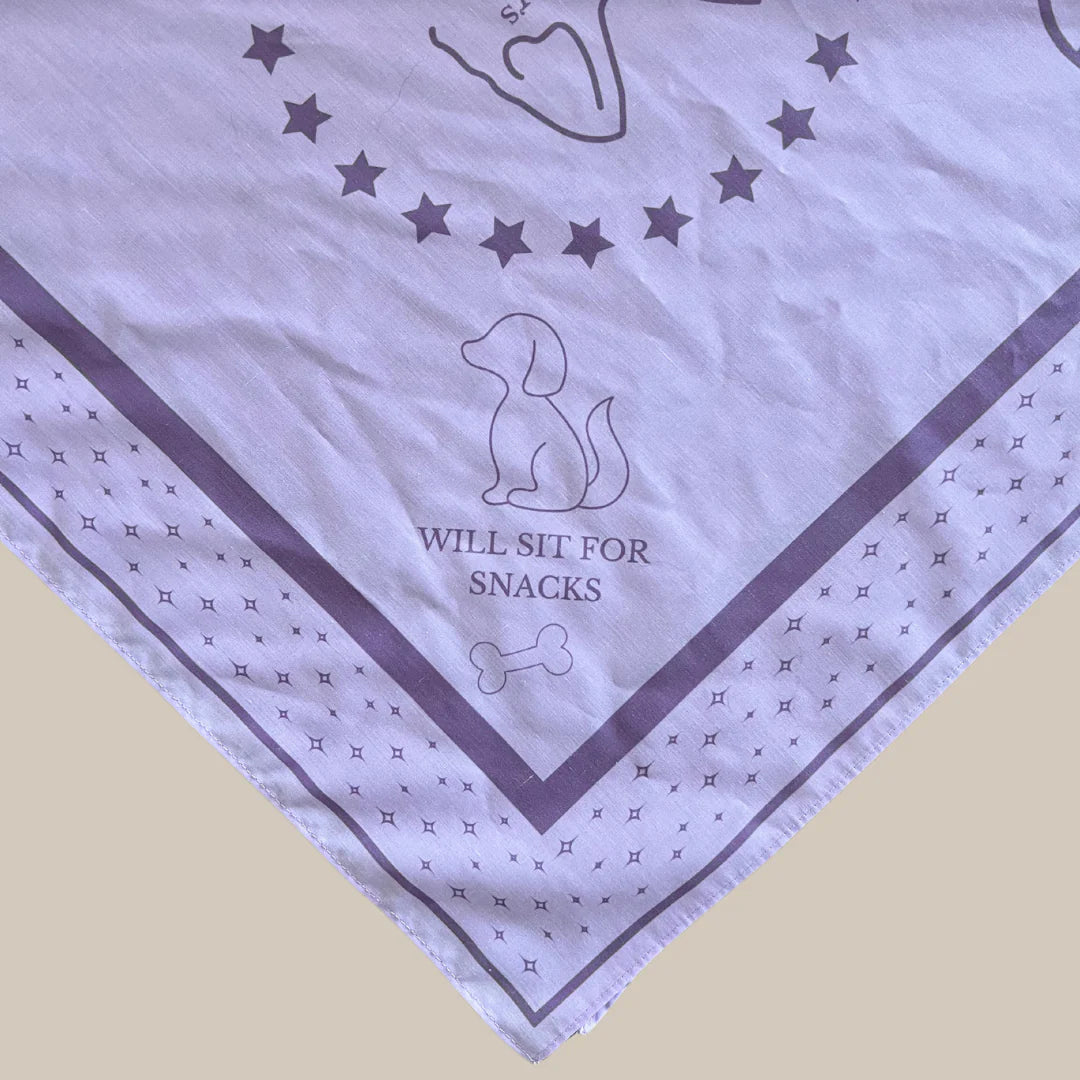 DREW'S DOGWEAR – LILAC Hundebandana – Stylisches Halstuch für Hunde - OSSO BLU
