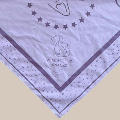 DREW'S DOGWEAR – LILAC Hundebandana – Stylisches Halstuch für Hunde - OSSO BLU