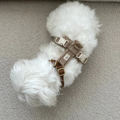 DREW'S DOGWEAR - Cortado PRO – Verstellbares Hundegeschirr (braun/beige)