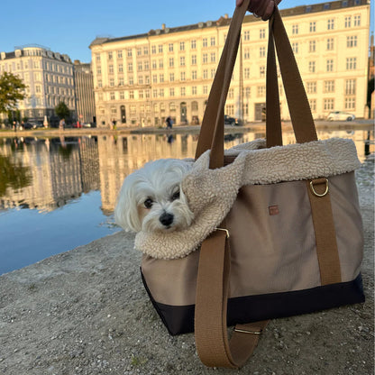 DREW'S DOGWEAR - Aspen // Sportliche Hundetasche mit weichem Futter aus Teddyfleece - OSSO BLU