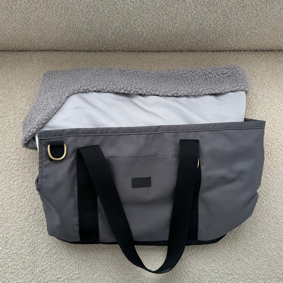 DREW'S DOGWEAR – Dog Bag Teddy-Inlay – Weiches Innenfutter für Hundetaschen - Grau - OSSO BLU