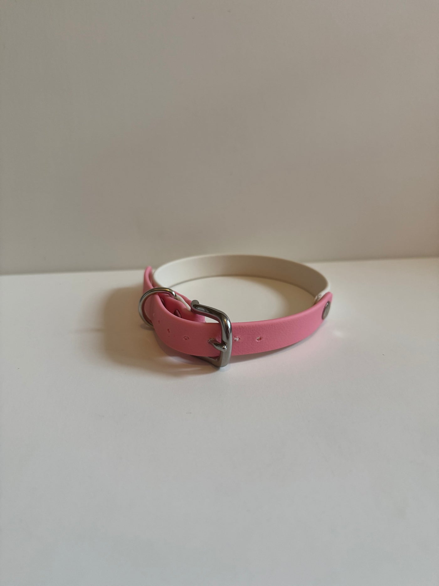 DACHSHUND & FRIENDS – BioThane® Collar (Cream/Pink – 16 mm)