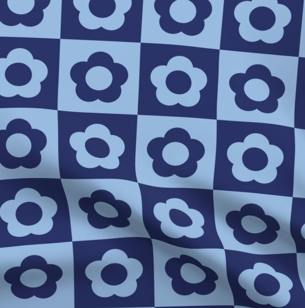 LOU &amp; CO. - “Blue Flowers” ​​scarf