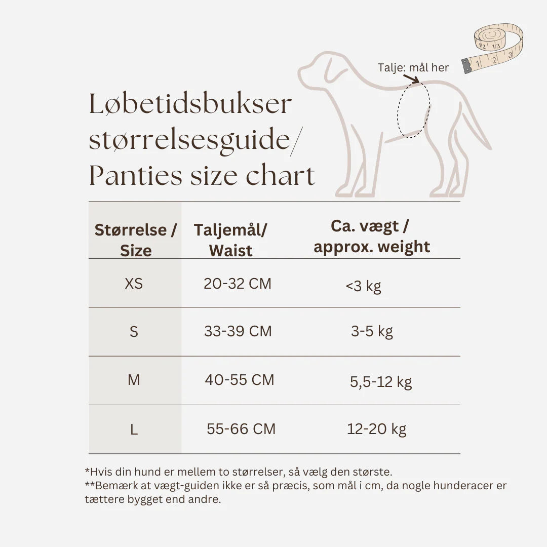PUPPY BOHÈME - Läufigkeitshöschen für Hündinnen – Altrosa mit Blumenmuster - OSSO BLU