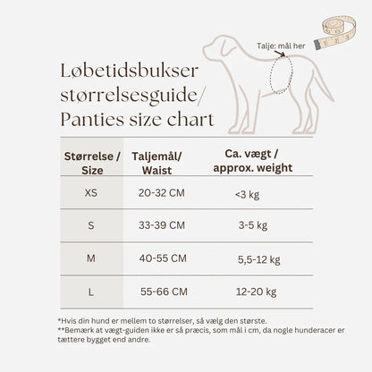 PUPPY BOHÈME - Läufigkeitshöschen für Hündinnen – Altrosa mit Blumenmuster - OSSO BLU