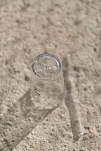 OSSO BLU - Glass with straw "BUT FIRST WALKIES"