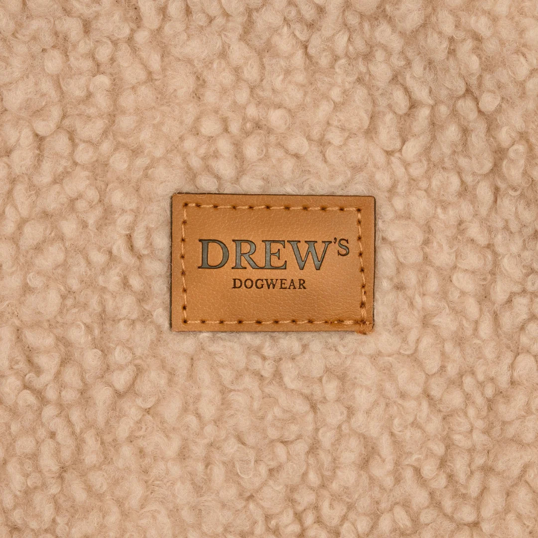 DREW’S DOGWEAR - Milo Sherpa-Hundepullover – Beige