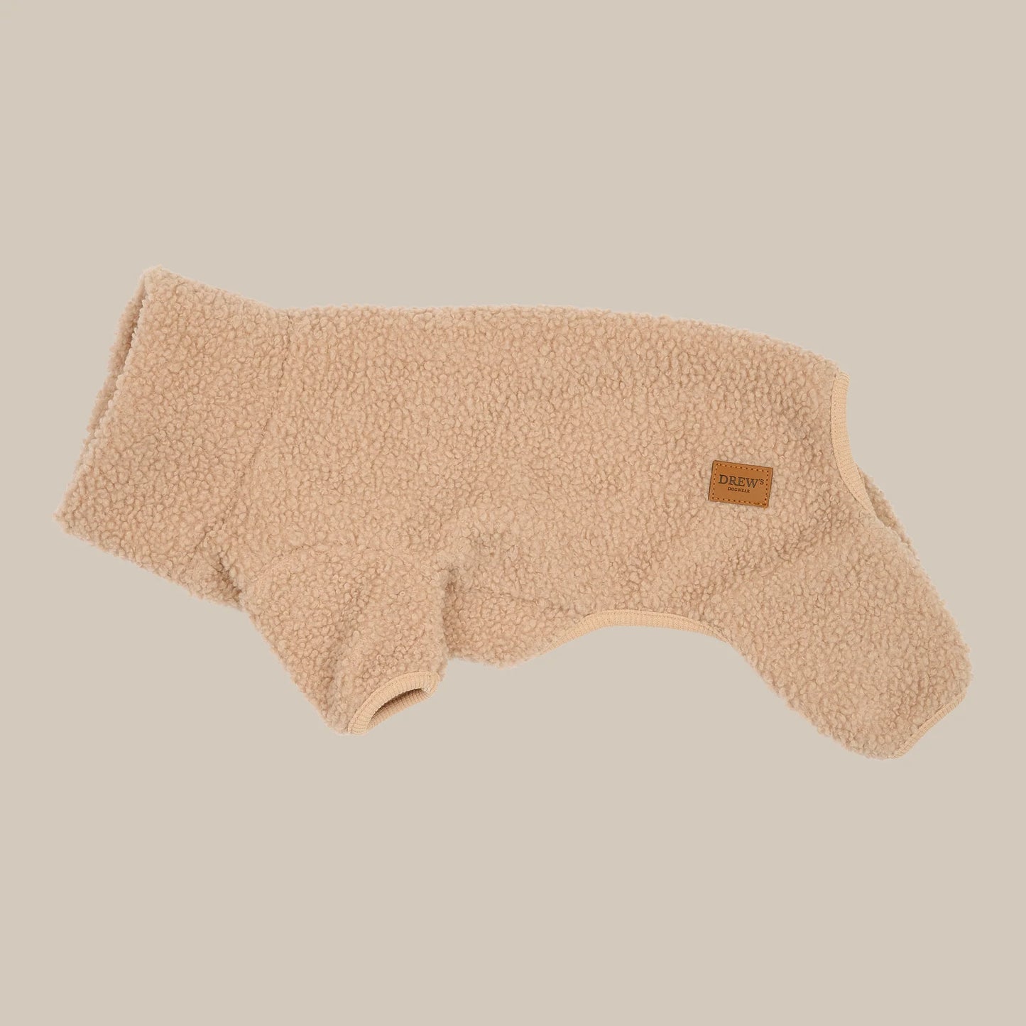 DREW’S DOGWEAR - Milo Sherpa-Hundepullover – Beige