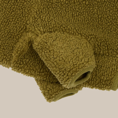DREW’S DOGWEAR - Milo Sherpa-Hundepullover – Olivgrün