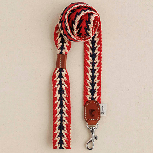 BUDDYS DOGWEAR - Hundeleine Peruvian Arrow Rot - OSSO BLU