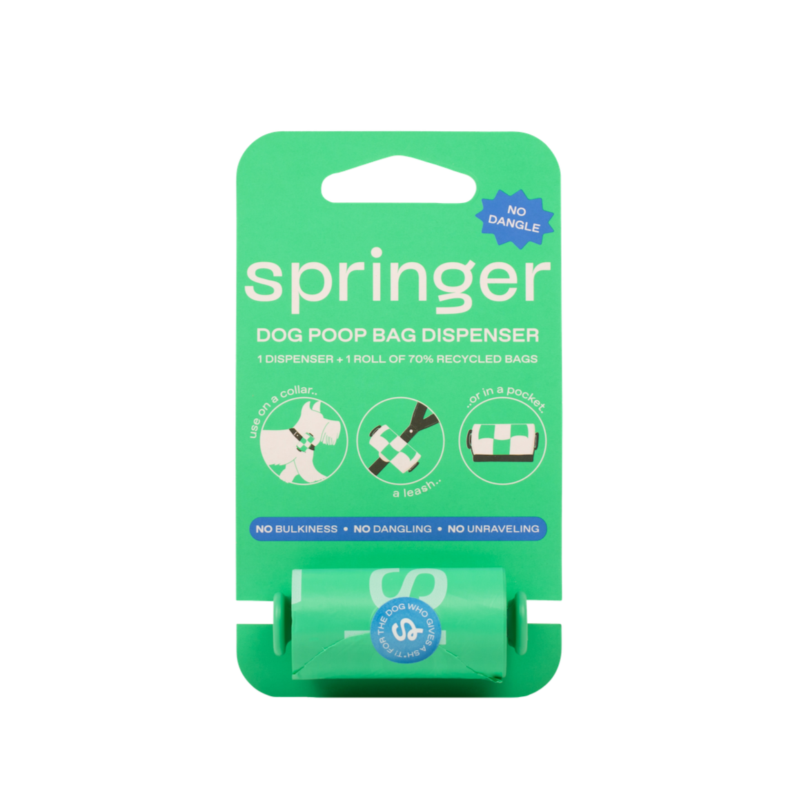 SPRINGLAND PETS - Dog Waste Bag Dispenser + Roll