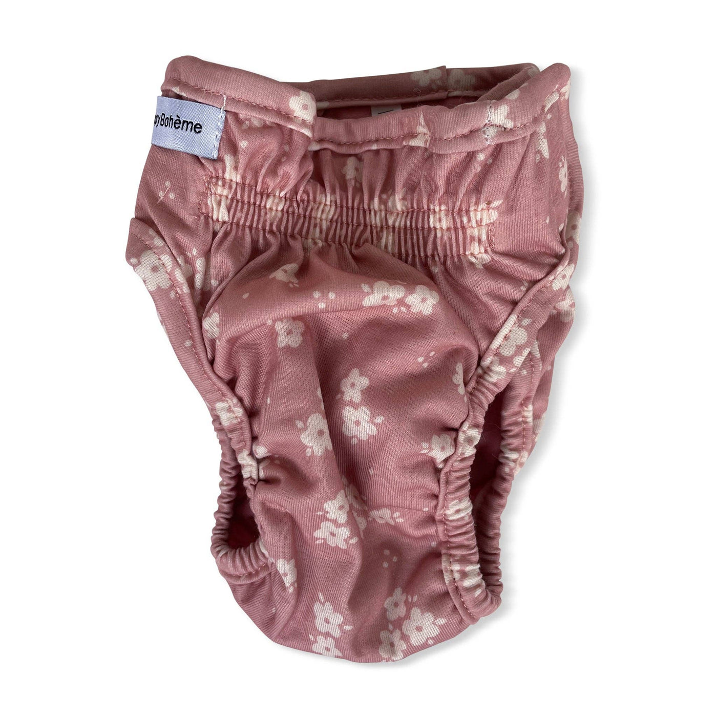 PUPPY BOHÈME - Dog Diaper Pants for Bitches – Old Rose with Floral Pattern