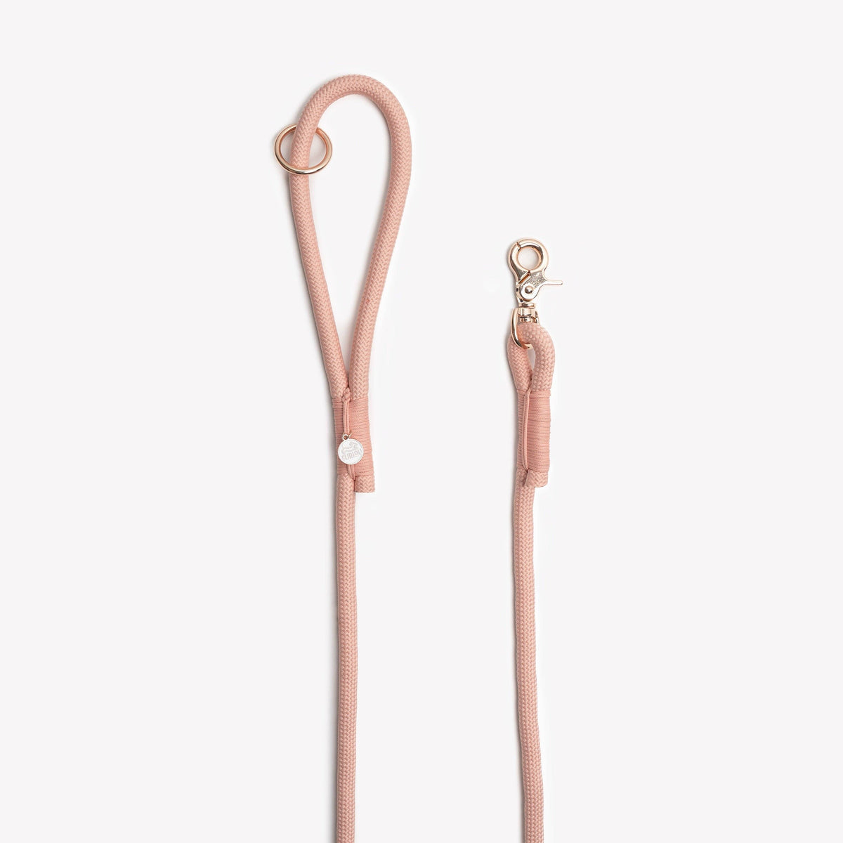 FURLOU – Geflochtene Hundeleine Puderrosa