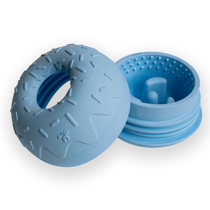 INOOKO – Yoomy Donut Schleckmatte & Beschäftigungsspielzeug für Hunde – Blau