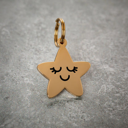 TWO TAILS PET COMPANY - Smiling Star Pet ID Tag - OSSO BLU