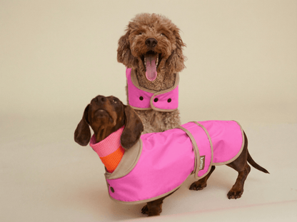 LUMIIES – Glow Raincoat Mini-Fit Hunderegenmantel Neonpink
