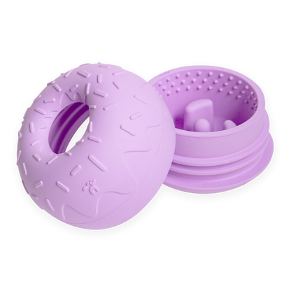 INOOKO – Yoomy Donut Schleckmatte & Beschäftigungsspielzeug für Hunde – Lavendel