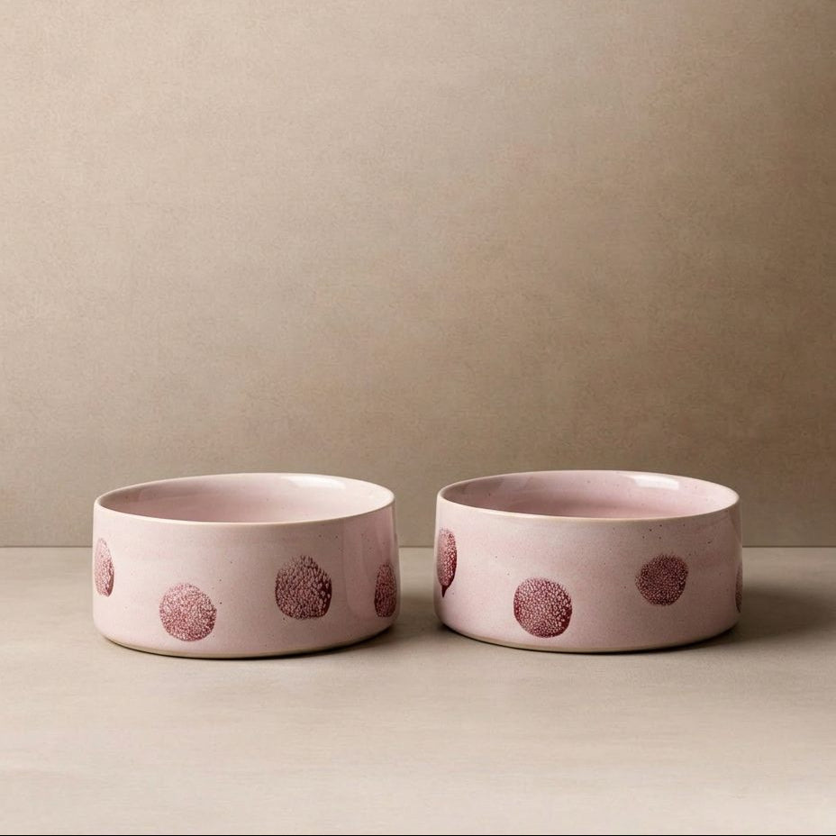 EGG BACK HOME – Pop Dots Hundenapf Rosa